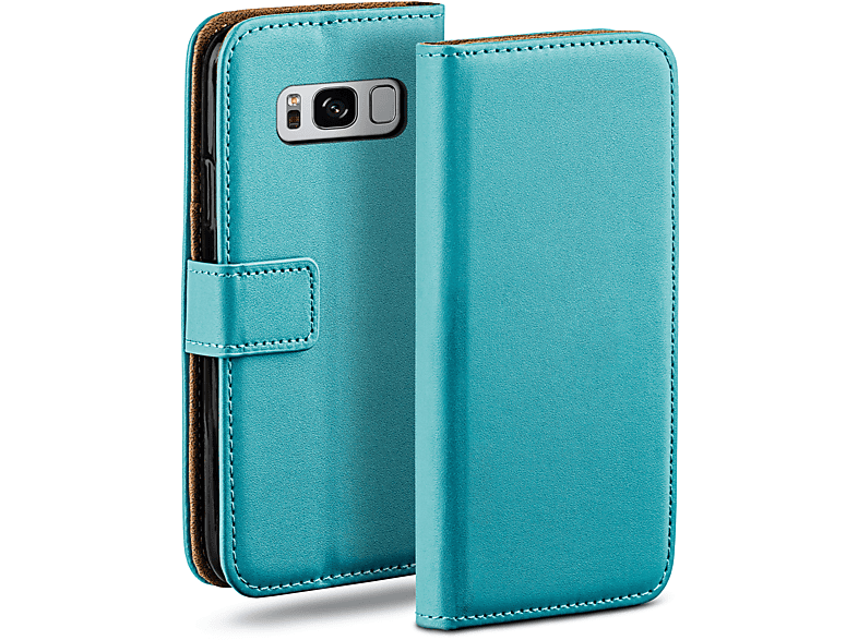 Bookcover, S8 Aqua-Cyan Samsung, Plus, Book Case, MOEX Galaxy