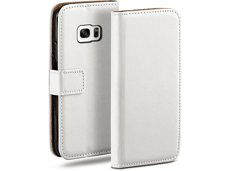 Pearl-White MOEX Case, Samsung, S7, Bookcover, Book Galaxy