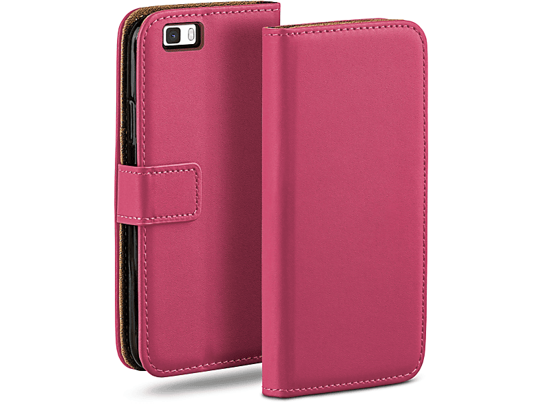 MOEX Book Case, Bookcover, Huawei, P8 Lite 2015, Berry-Fuchsia