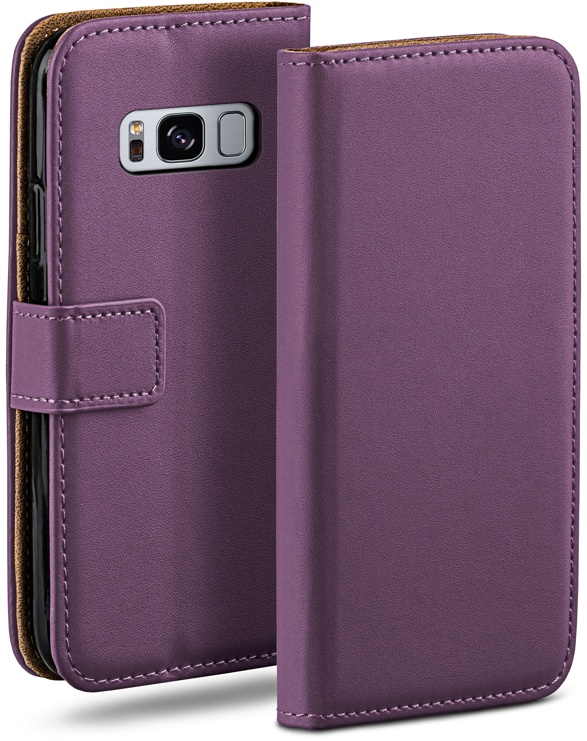 Case, Galaxy S8, Bookcover, Samsung, Indigo-Violet Book MOEX
