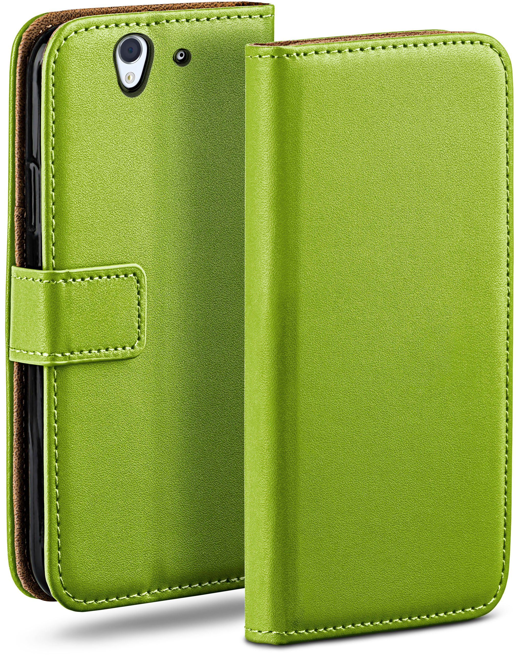 Xperia MOEX Case, Z, Book Bookcover, Lime-Green Sony,