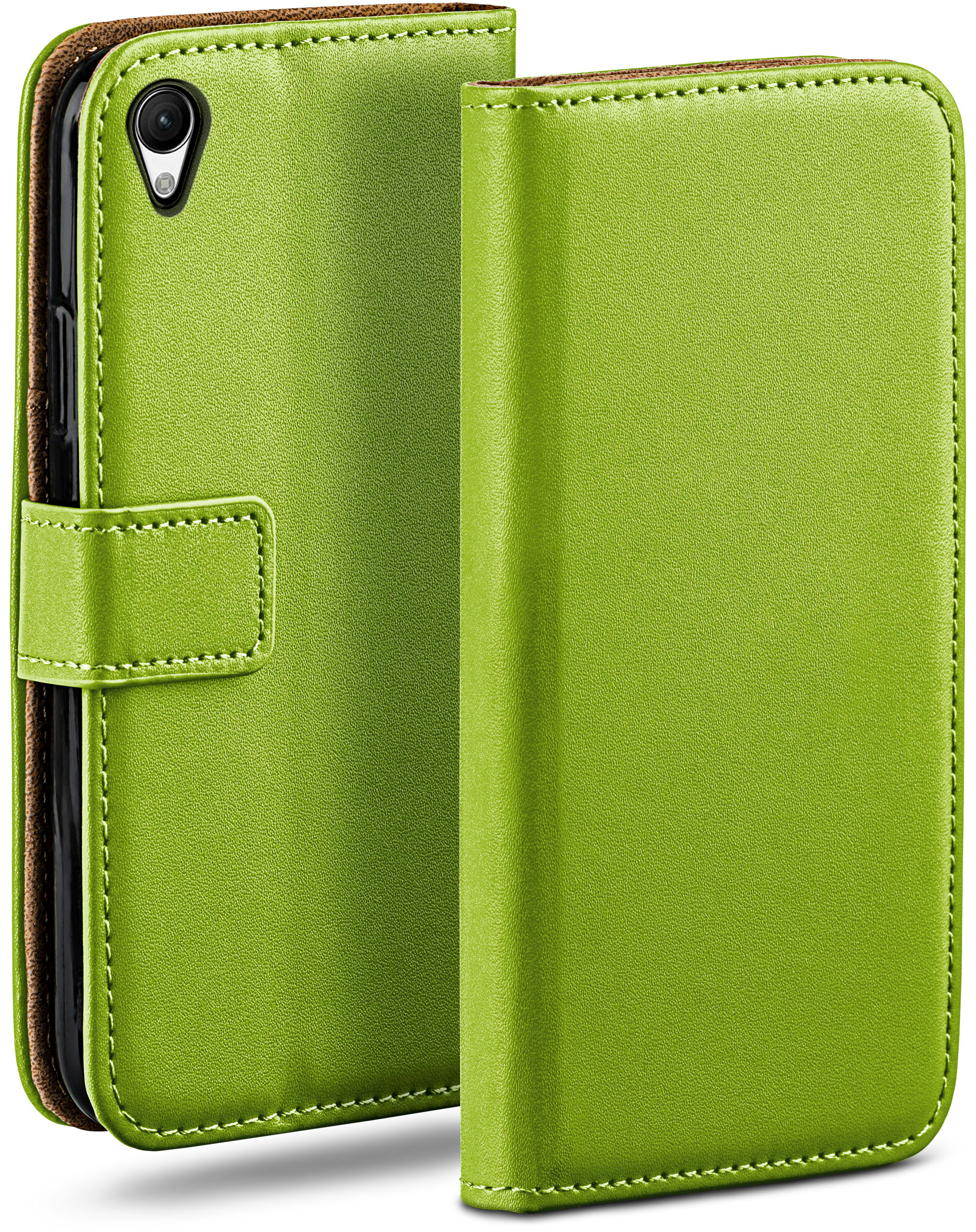 Book Bookcover, Case, MOEX Lime-Green Z1, Xperia Sony,