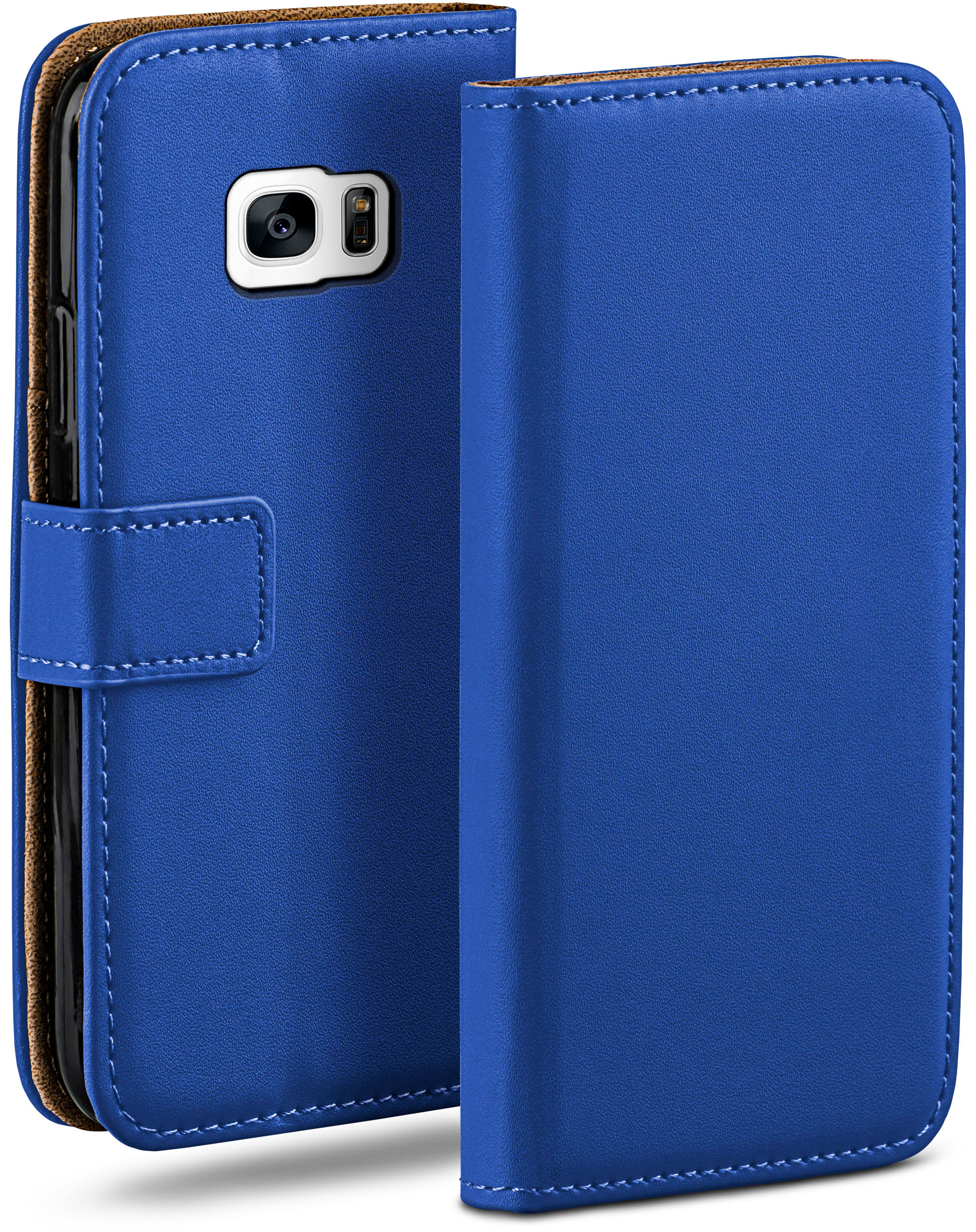 MOEX Book S7 Case, Royal-Blue Edge, Galaxy Samsung, Bookcover