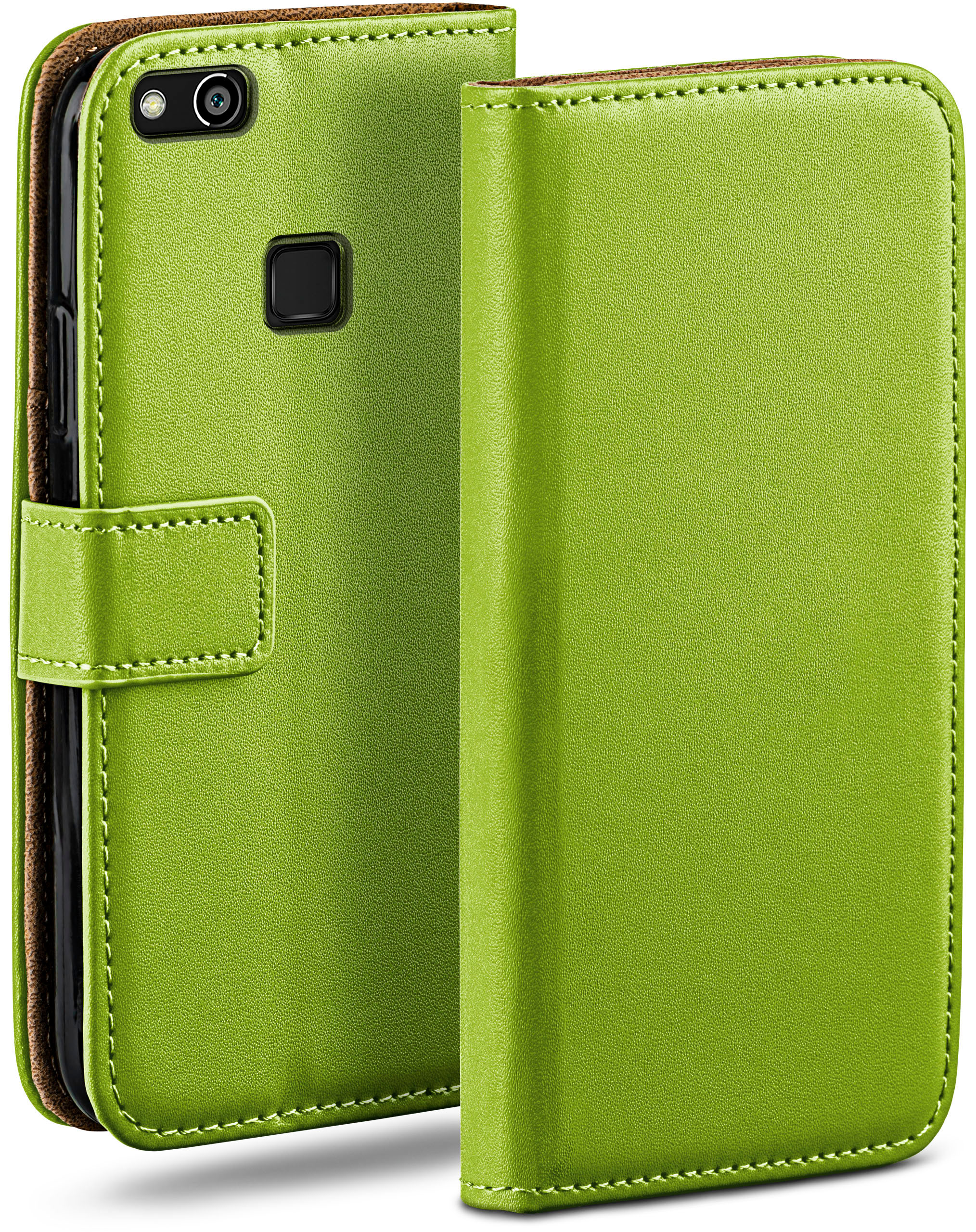 Book MOEX Case, Bookcover, Lime-Green Huawei, P10 Lite,