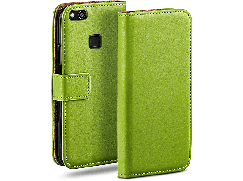 Book MOEX Case, Bookcover, Lime-Green Huawei, P10 Lite,