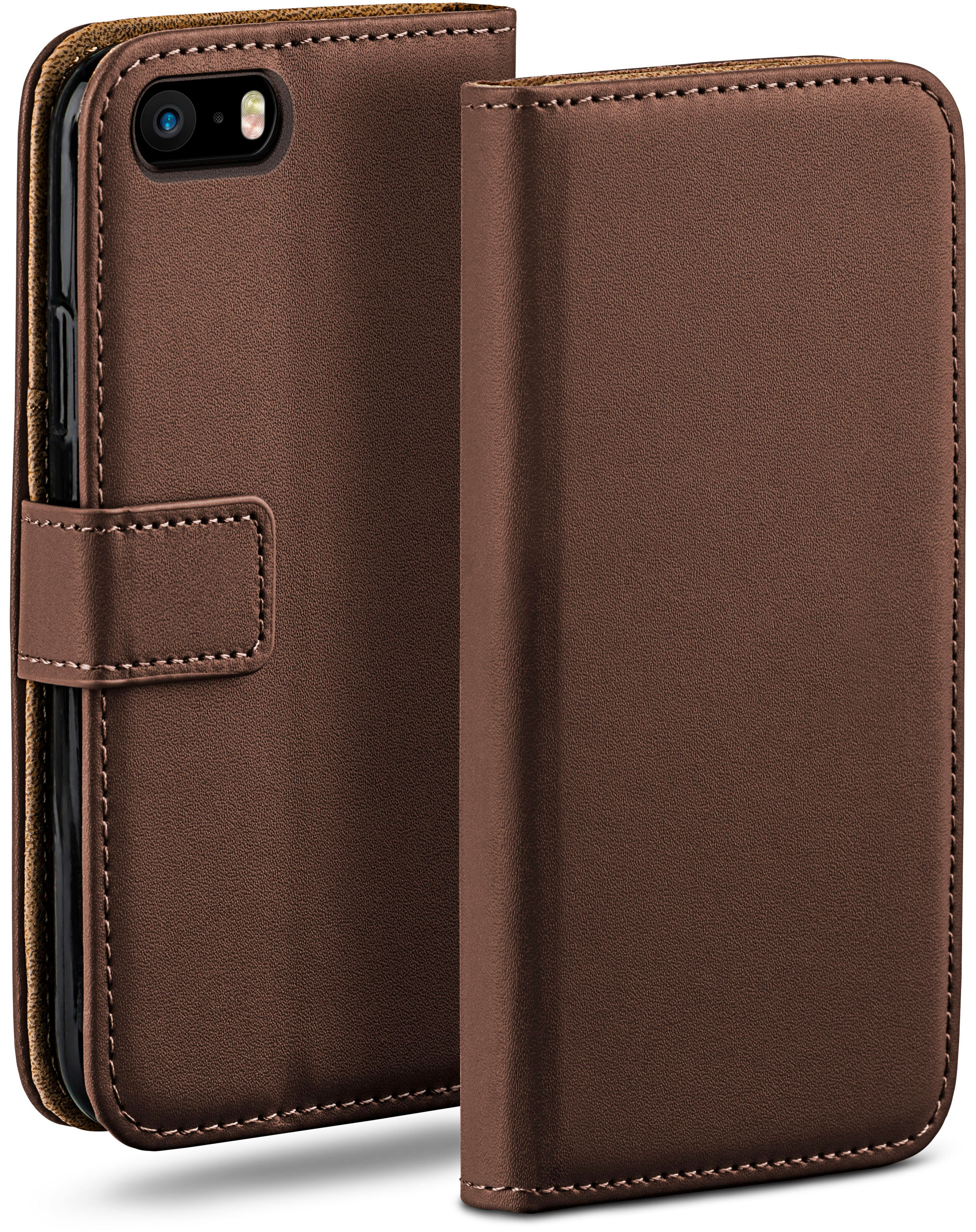 Bookcover, Apple, Book SE MOEX 5 iPhone (2016), Oxide-Brown 5s / Case, /