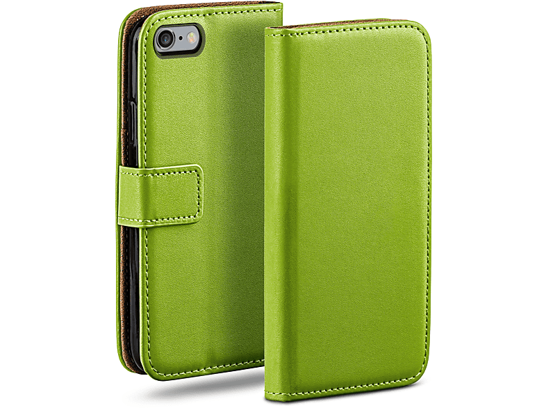 6 Book Case, iPhone 6s Plus, / MOEX Apple, Plus Lime-Green Bookcover,