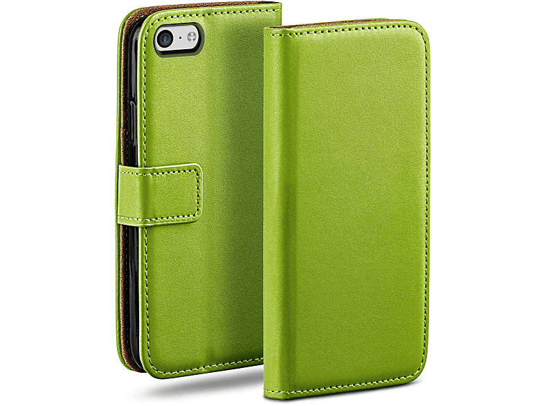MOEX Book Case, Bookcover, Apple, iPhone 5c, Lime-Green