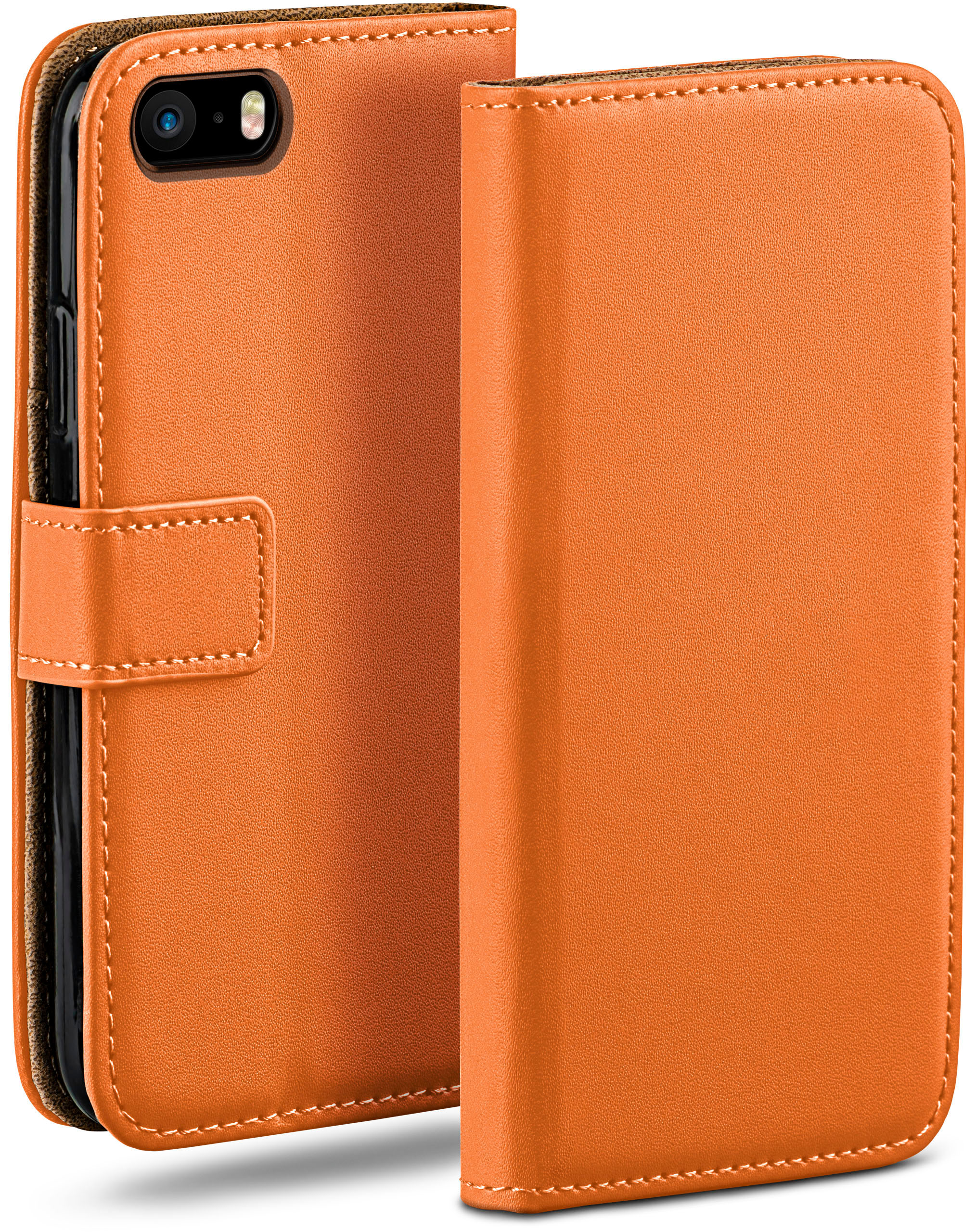 MOEX Book Case, Bookcover, Apple, 5s SE (2016), 5 iPhone / Canyon-Orange 