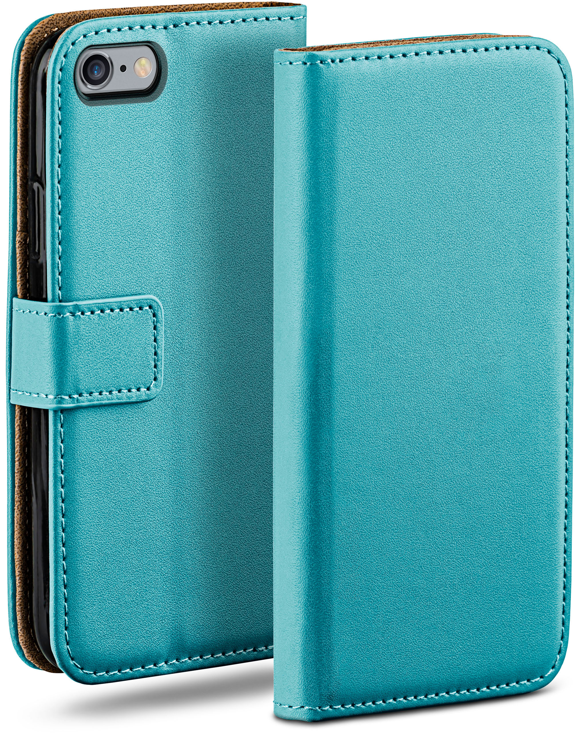 Apple, / Plus, Book Bookcover, MOEX Aqua-Cyan 6s 6 Case, Plus iPhone