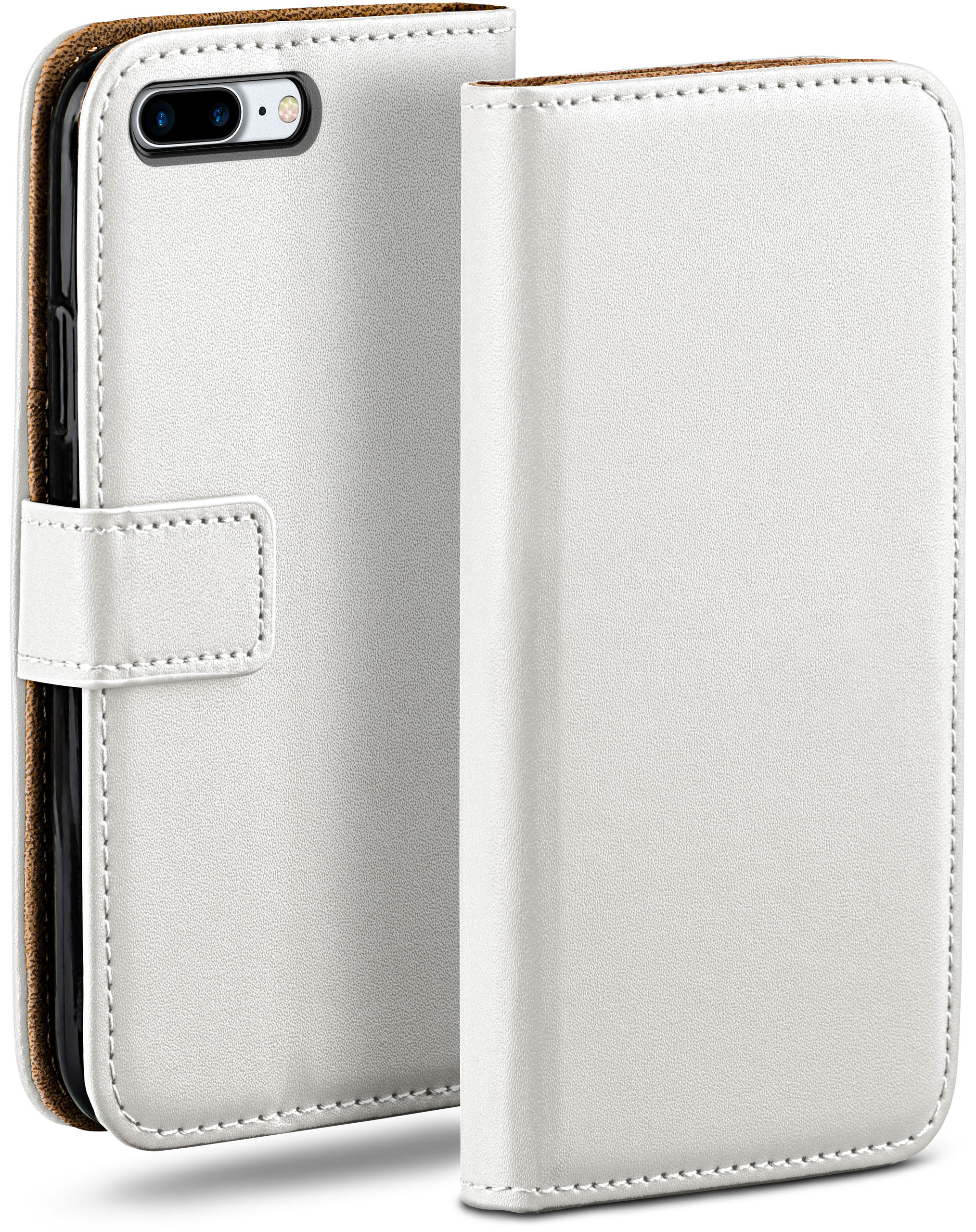 Pearl-White MOEX Plus 8 Case, / Apple, Book Plus, 7 iPhone iPhone Bookcover,