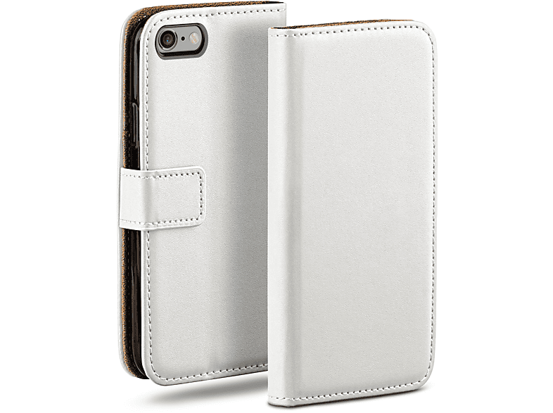 Plus, Bookcover, MOEX 6 Plus 6s Pearl-White iPhone Apple, Book Case, /