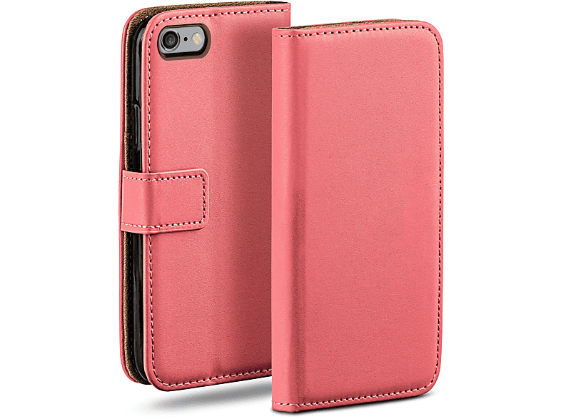 MOEX Case, 6s iPhone 6, Book Bookcover, iPhone / Coral-Rose Apple,
