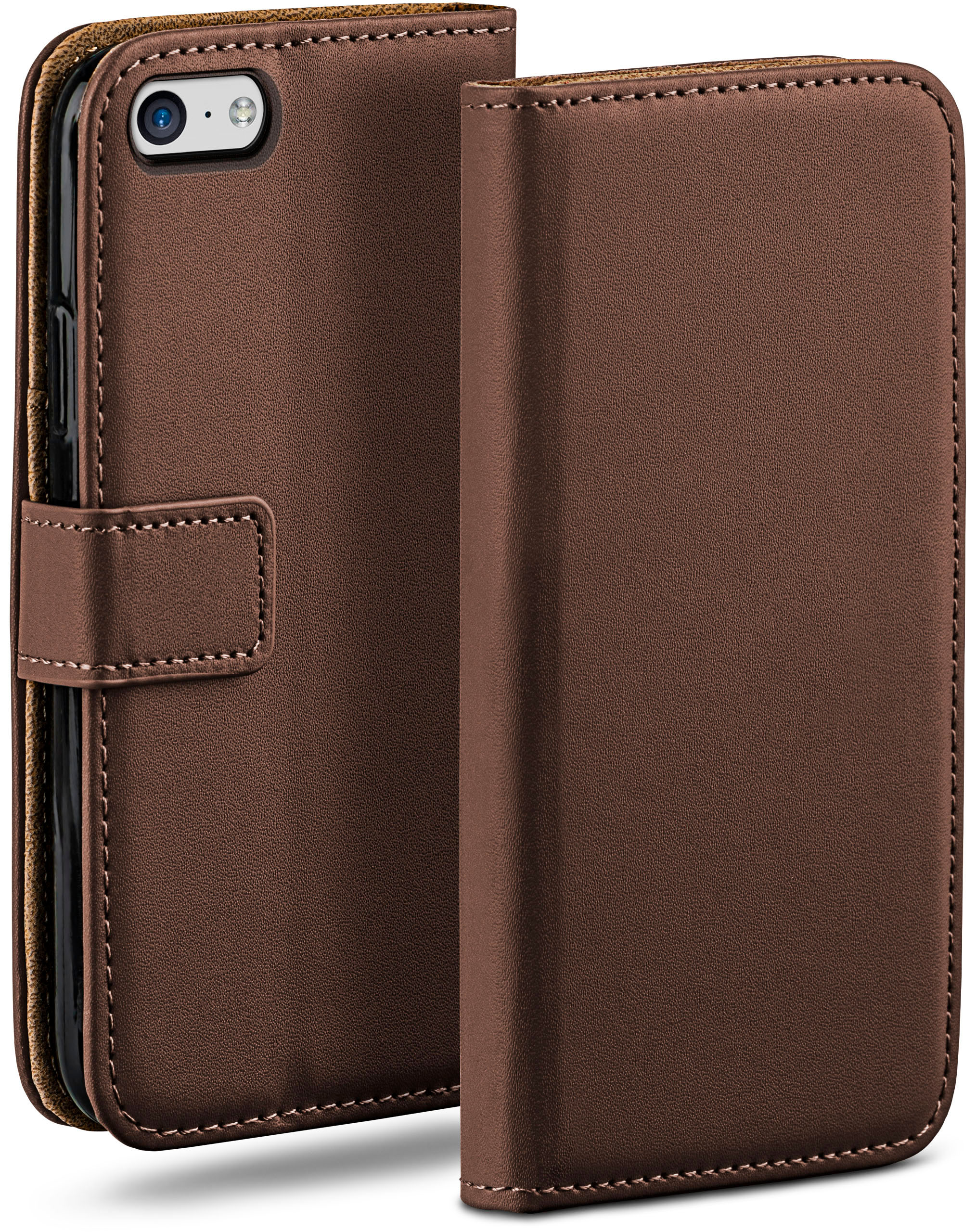 iPhone 5c, Case, MOEX Book Bookcover, Apple, Oxide-Brown