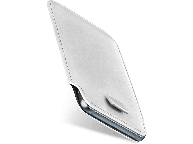 Case, Slide Emporia, MOEX Shiny-White Full Basic, Cover, Flip