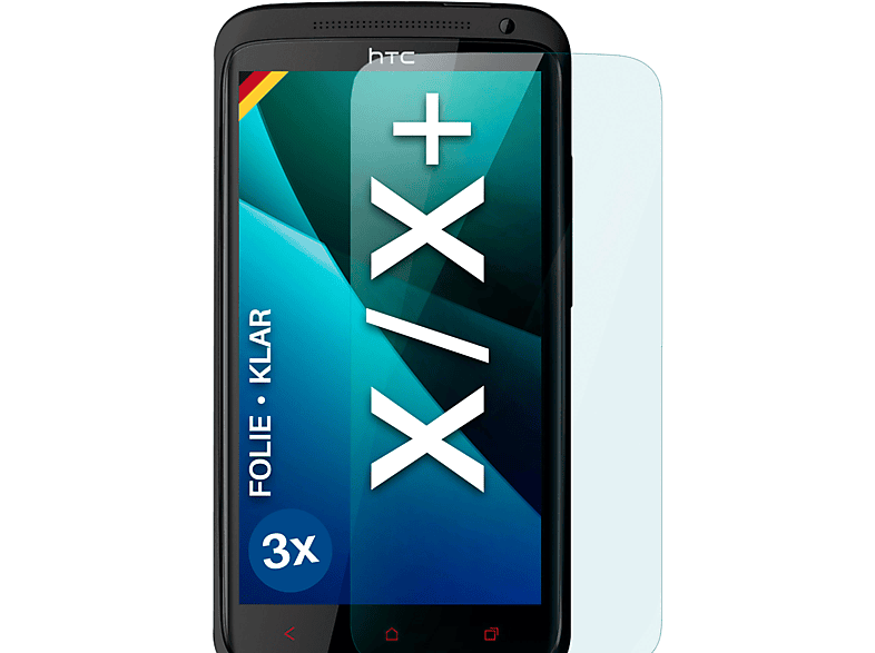 klar X / MOEX One One 3x Schutzfolie, Displayschutz(für HTC X Plus)