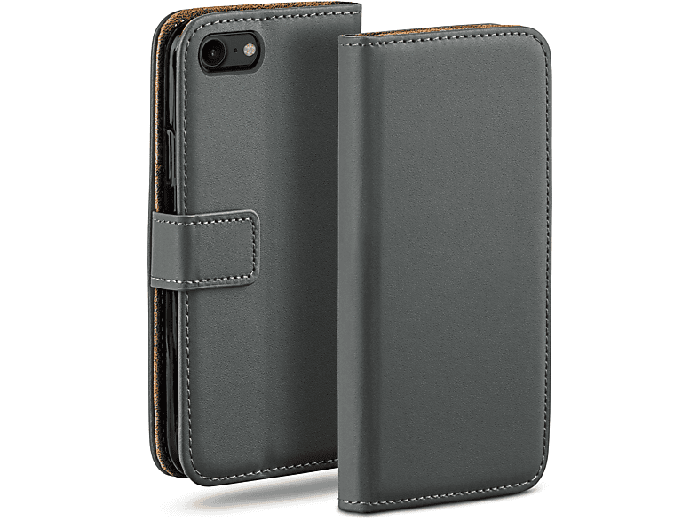 MOEX Book Case, Bookcover, Apple, iPhone 7 / iPhone 8, Anthracite-Gray