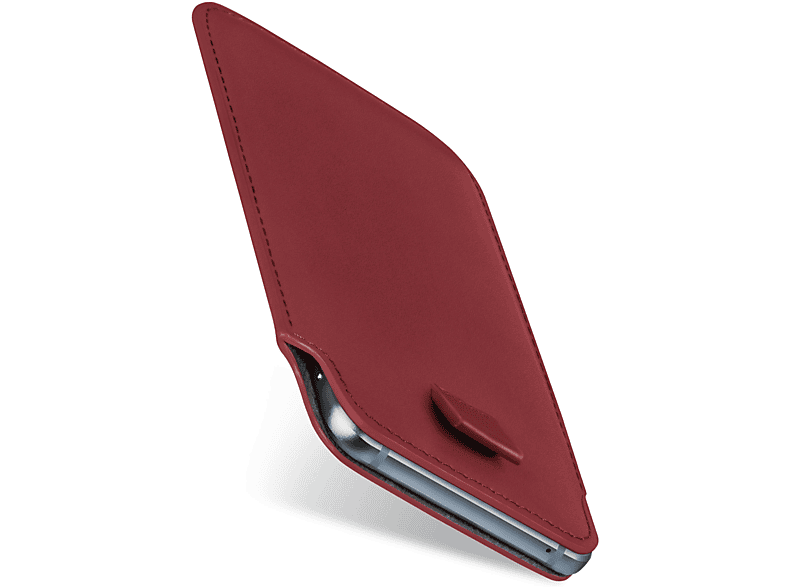 MOEX Slide Case, Full Cover, BlackBerry, KEYone, Maroon-Red