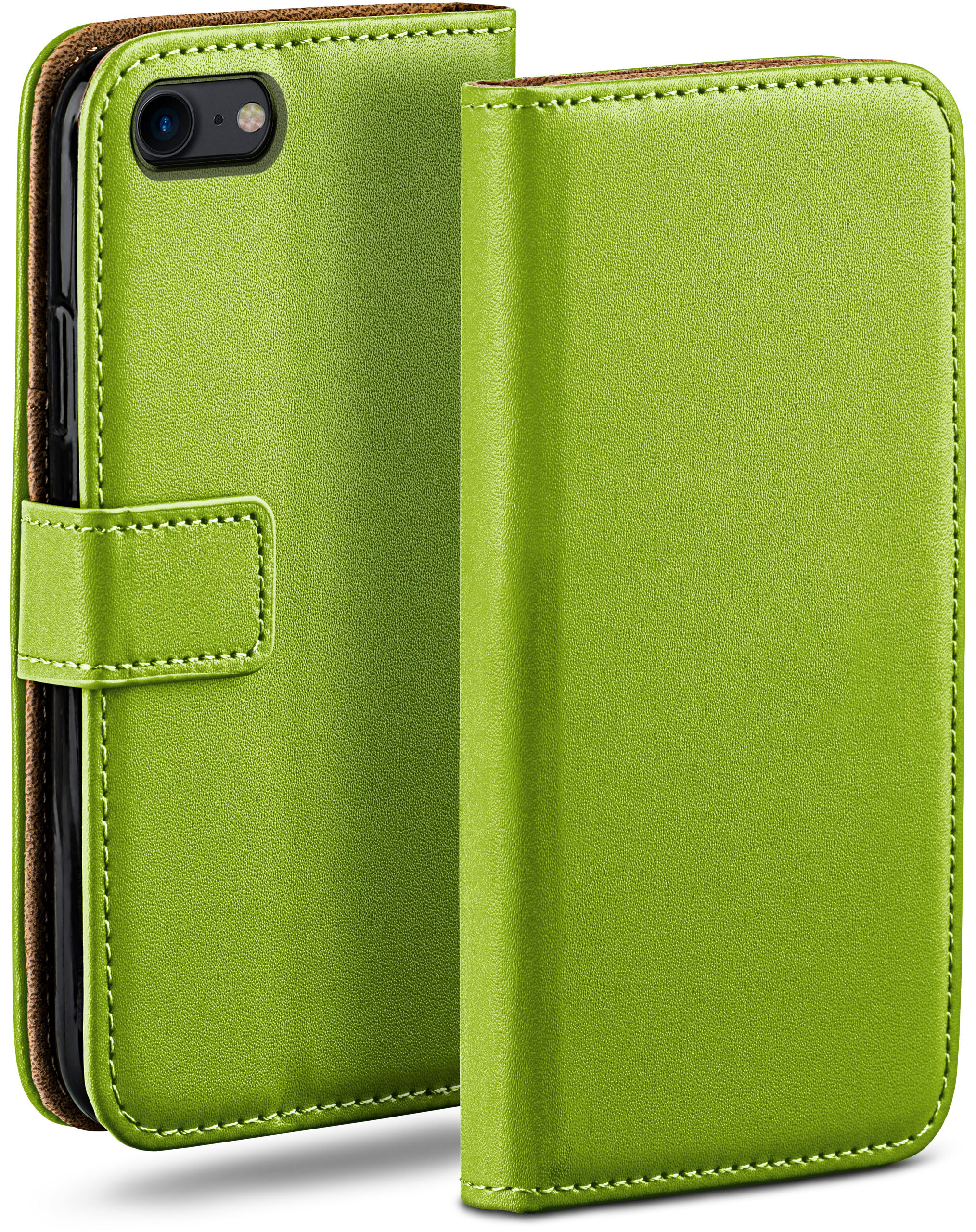 MOEX Book Case, 8, iPhone Apple, Bookcover, 7 Lime-Green iPhone 