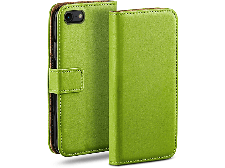 Bookcover, Apple, iPhone 7 MOEX 8, iPhone Lime-Green Book / Case,