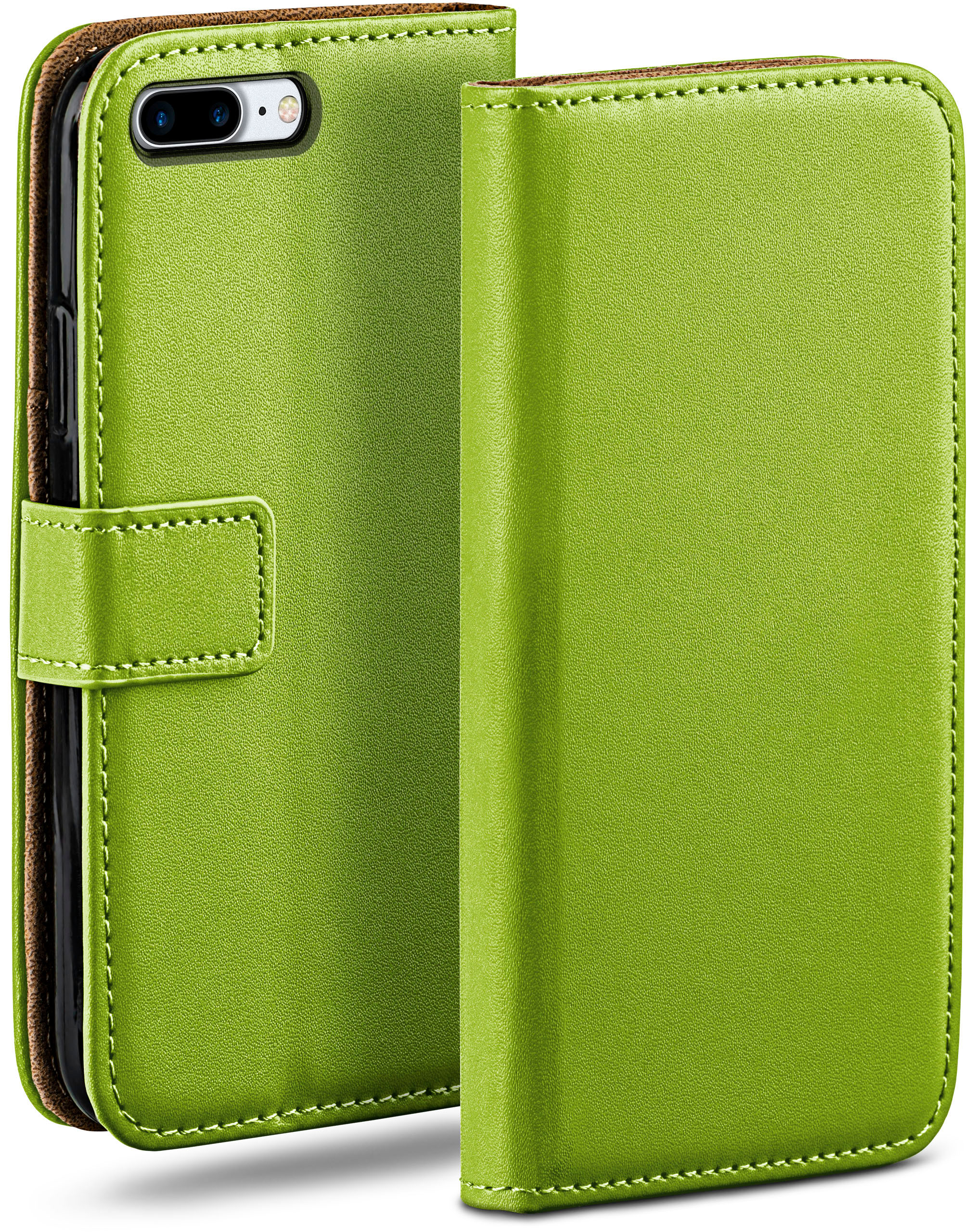MOEX Book Case, Bookcover, / iPhone Lime-Green 7 Plus Apple, iPhone Plus, 8