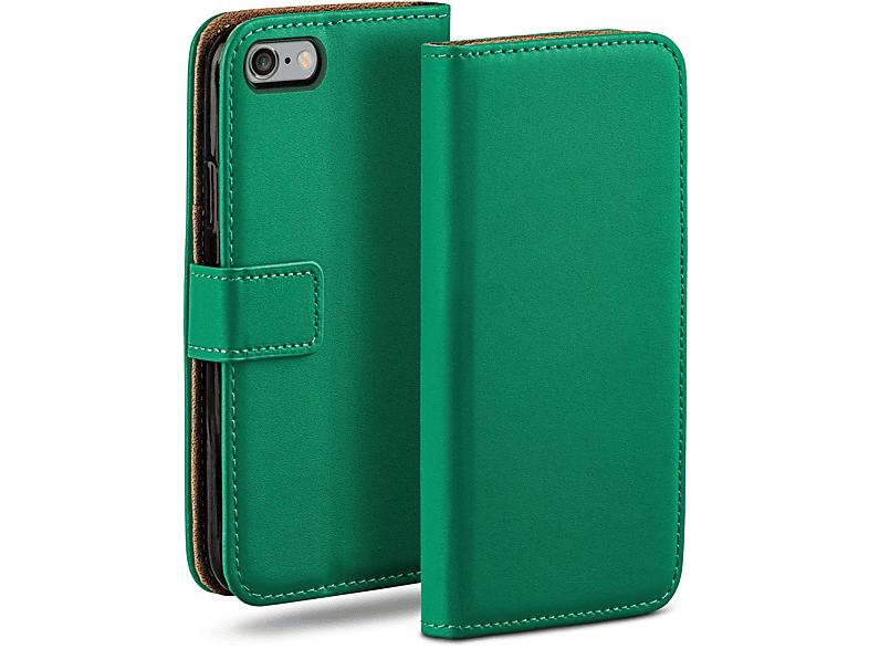 MOEX Book Case, Bookcover, iPhone 6, 6s Emerald-Green / iPhone Apple