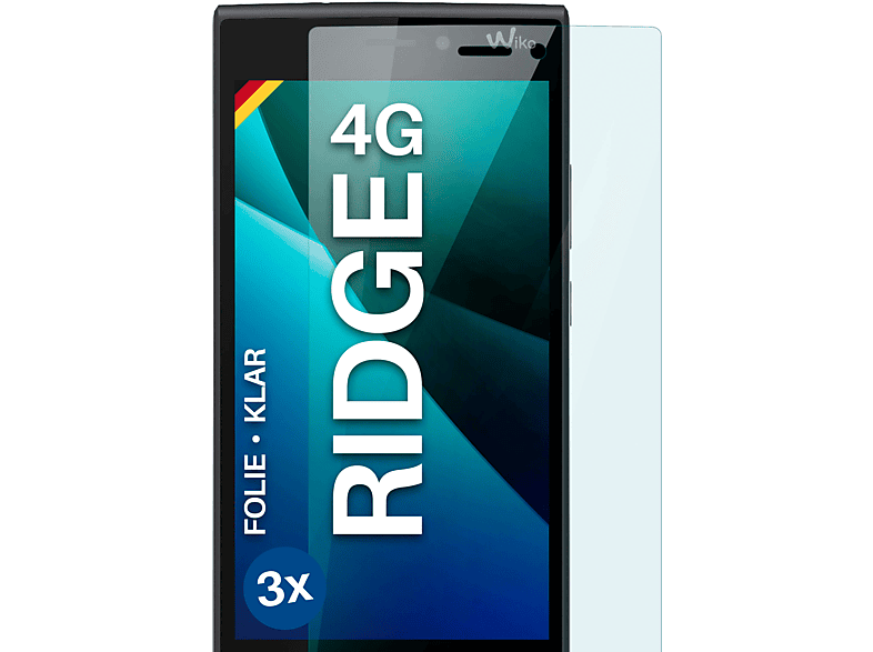 Ridge Wiko Displayschutz(für MOEX 4G) klar Schutzfolie, 3x