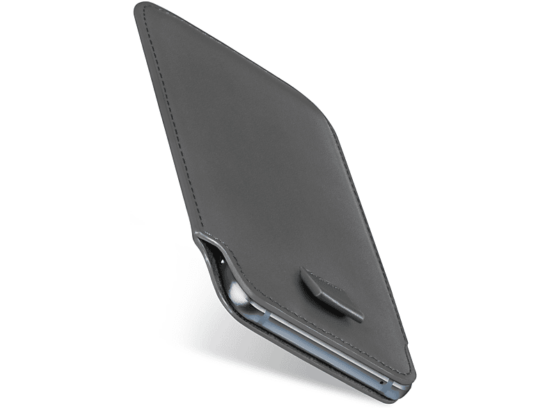One Case, Cover, MOEX Slide Full M7, Anthracite-Gray HTC,