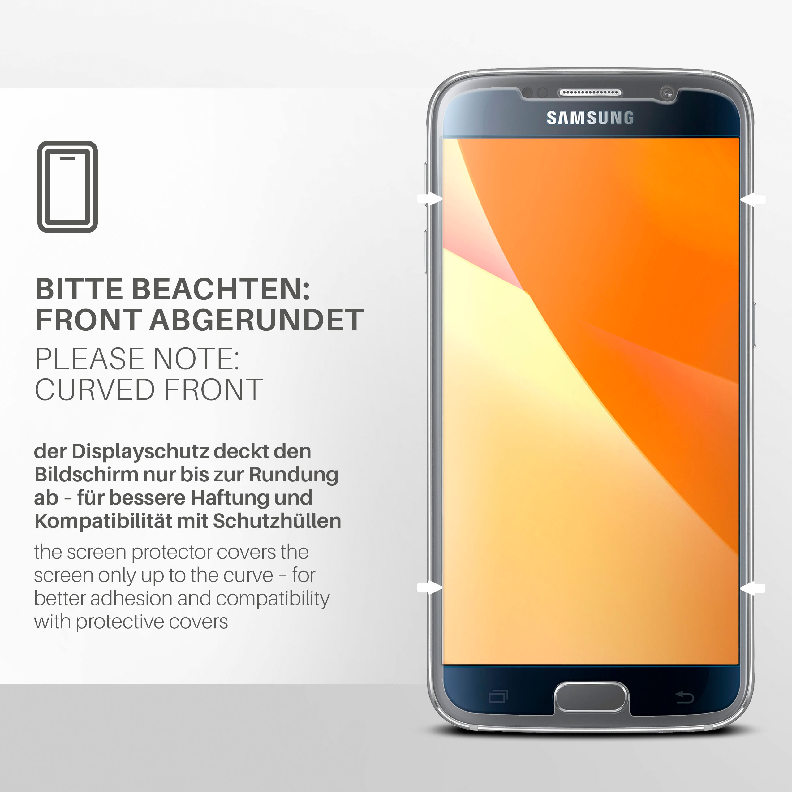 Samsung Galaxy matt 3x S6) Schutzfolie, Displayschutz(für MOEX