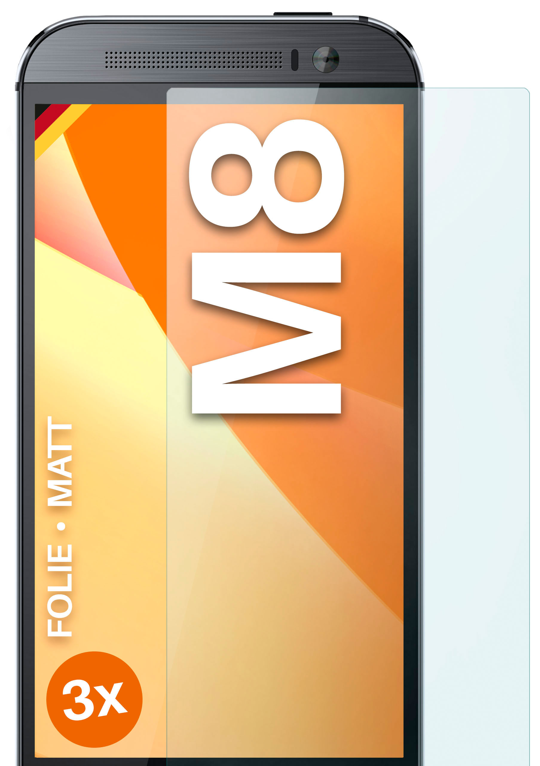 M8 3x One / M8s) HTC Displayschutz(für matt Schutzfolie, MOEX