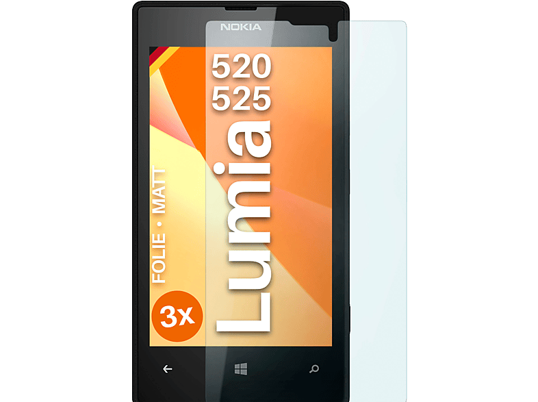 Displayschutz(für Lumia Schutzfolie, Nokia 520/525) matt MOEX 3x