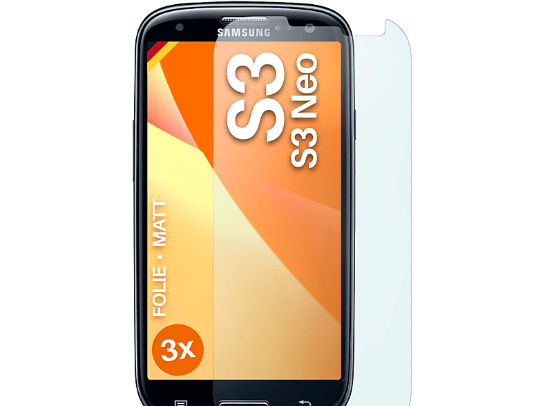 MOEX 3x Schutzfolie, matt Displayschutz(für Samsung Galaxy S3 / S3 Neo)
