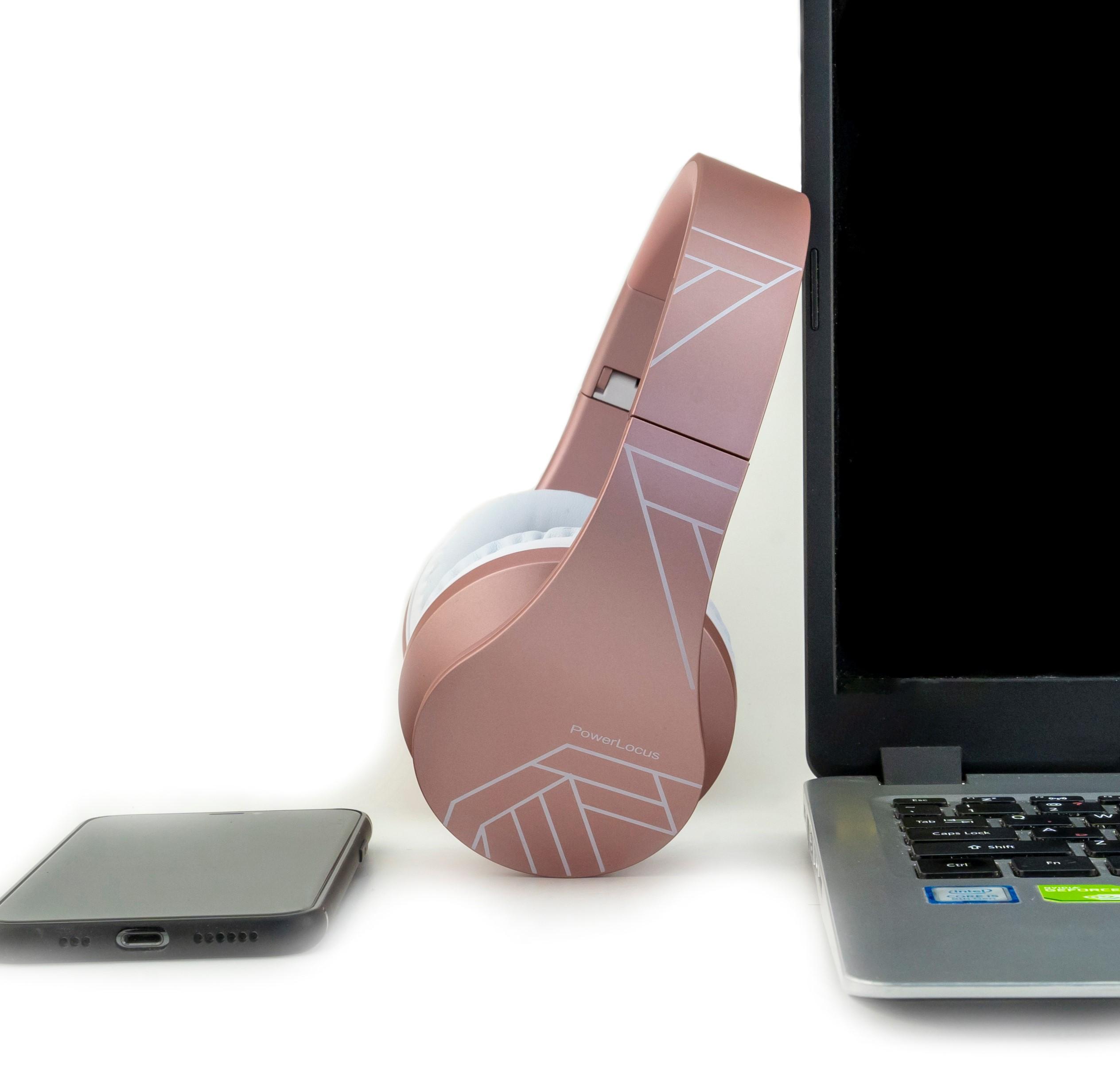 Gold P1, Bluetooth Lines Rose Over-ear POWERLOCUS Kopfhörer collection