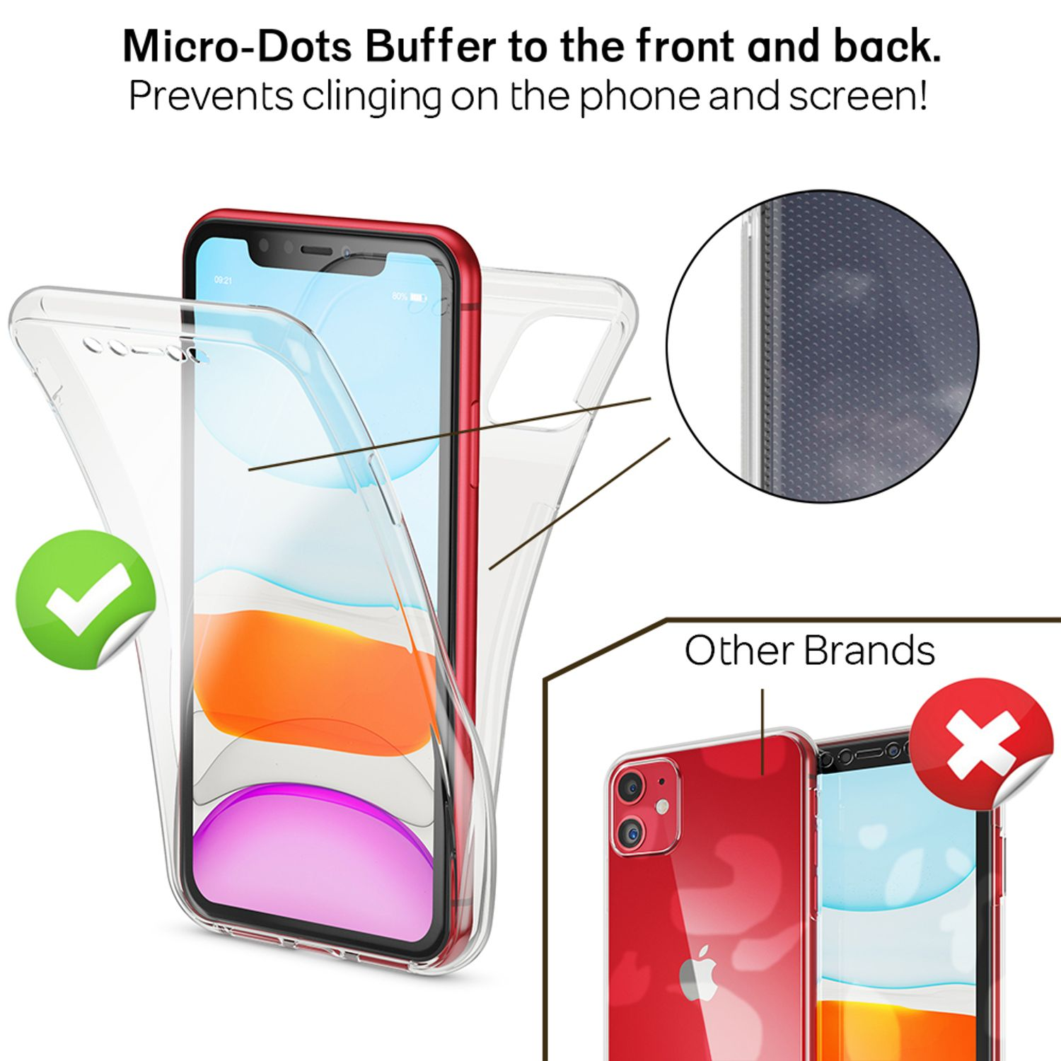 NALIA Klare 360 Grad iPhone Apple, Silikon Backcover, 11, Hülle, Transparent