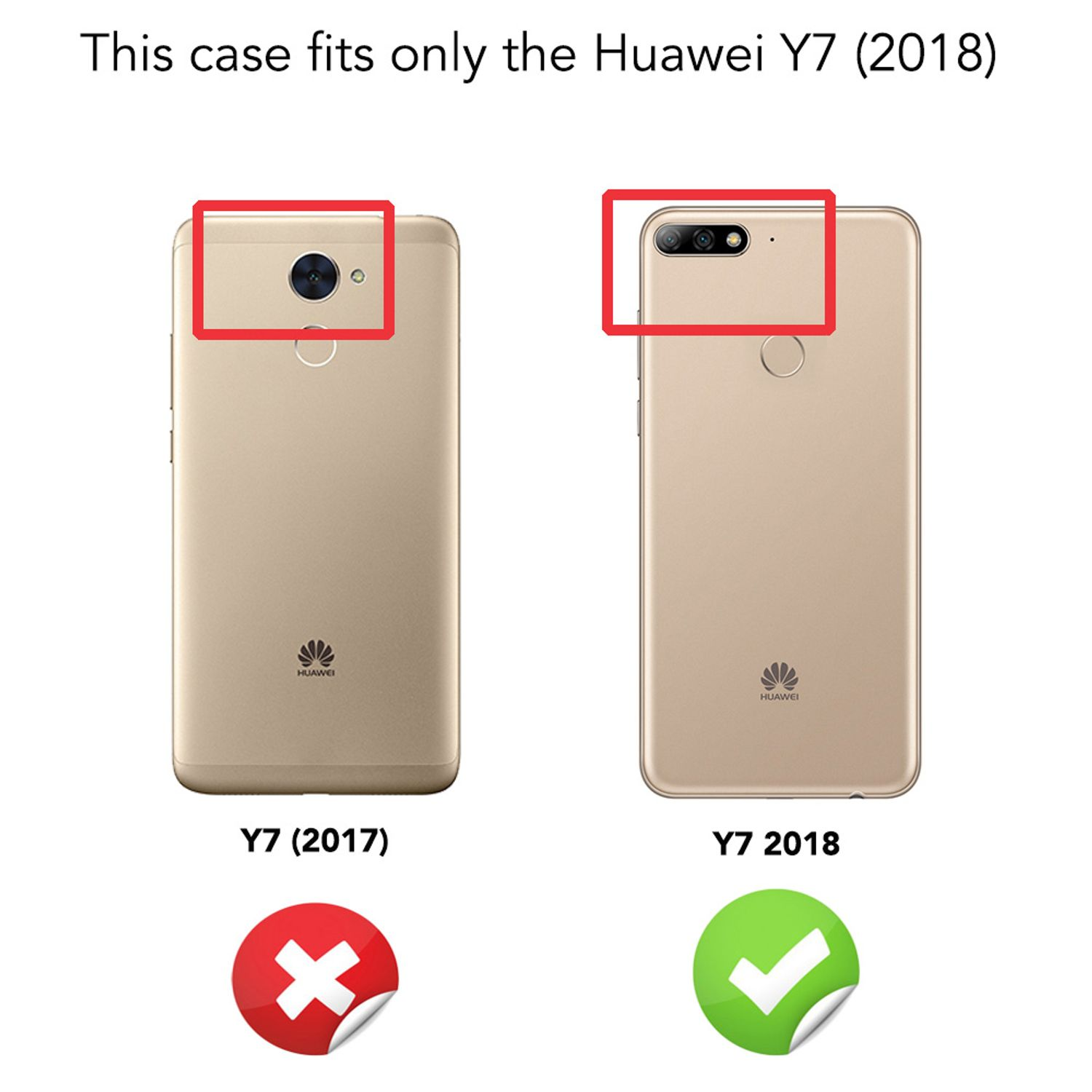 NALIA Klare 360 Huawei, Transparent Grad Hülle, (2018), Y7 Backcover