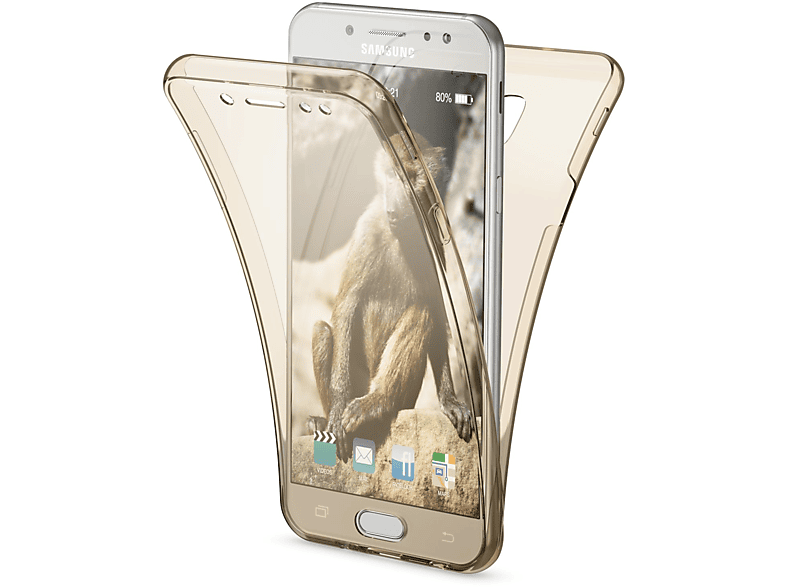J5 Silikon Hülle, 360 Gold Galaxy NALIA (2017), Backcover, Samsung, Klare Grad