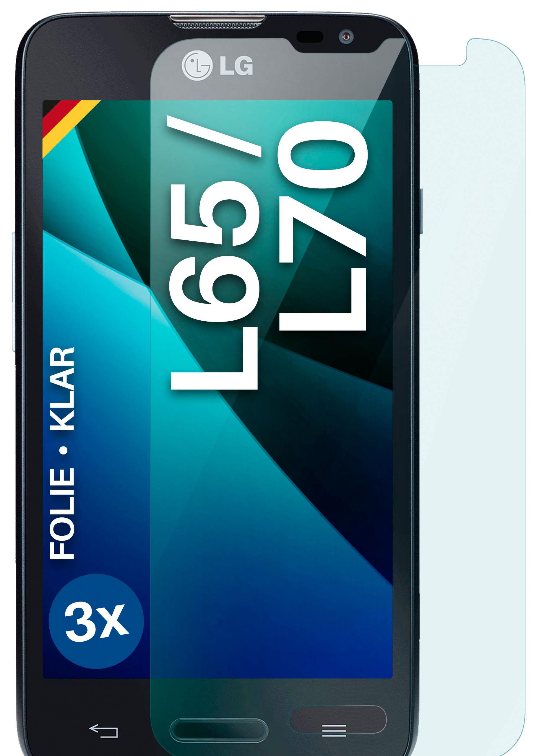 Schutzfolie, / L65) LG L70 Displayschutz(für MOEX klar 3x