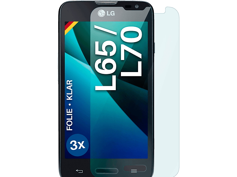 MOEX 3x Schutzfolie, klar Displayschutz(für LG L70 / L65)
