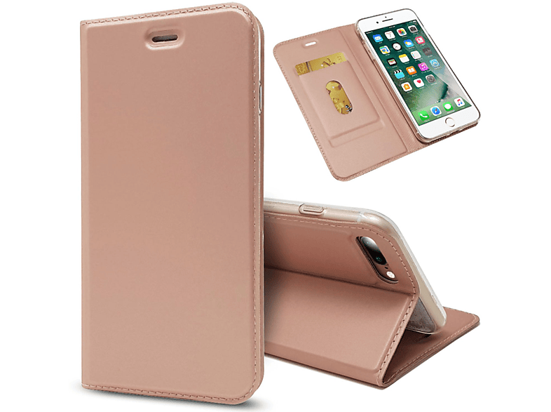 NALIA Flip Case Klapphülle mit Magnetverschluss, Flip Cover, Apple, iPhone 7 Plus iPhone 8 Plus, Nicht verfügbar