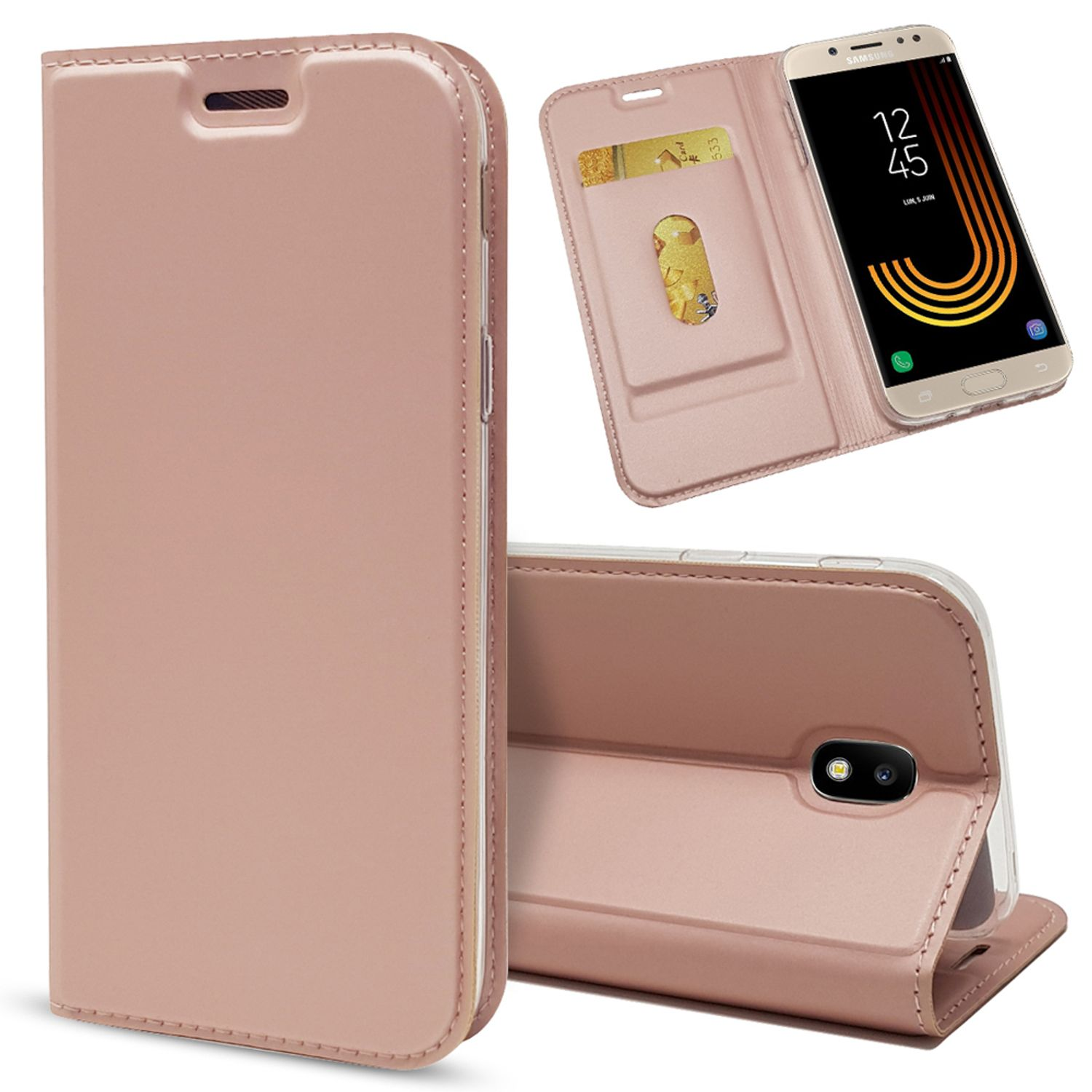 NALIA Flip Case Klapphülle mit Cover, verfügbar Nicht Samsung, Galaxy Flip Magnetverschluss, (2017), J7