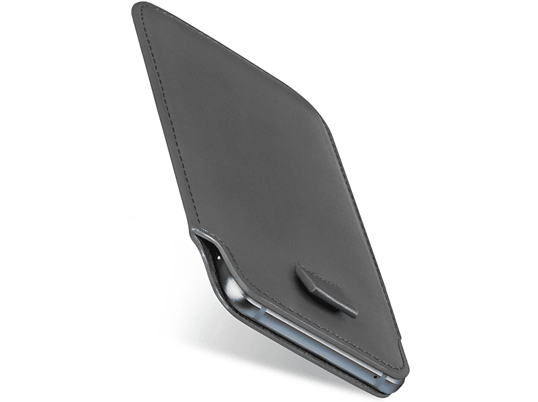 Case, Find Cover, Oppo, Anthracite-Gray MOEX X, Slide Full
