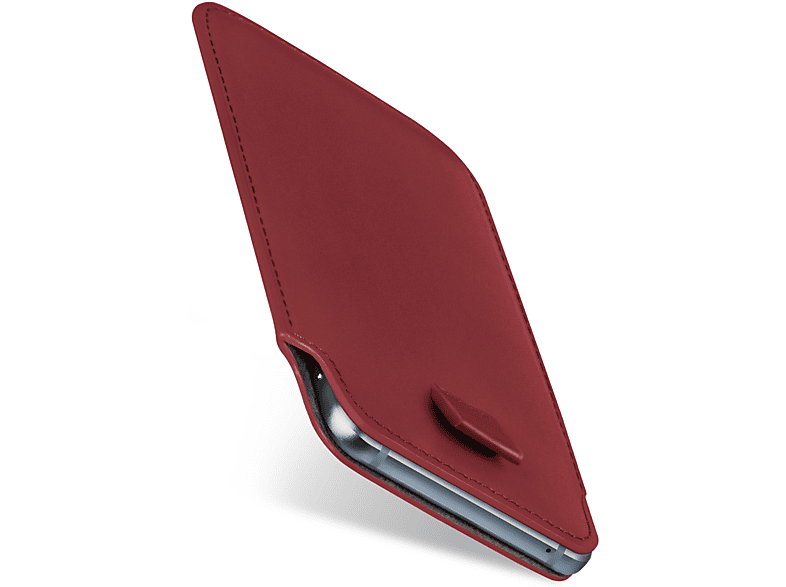 MOEX Slide Case, Play, Maroon-Red Moto Full Motorola, Z2 Cover,