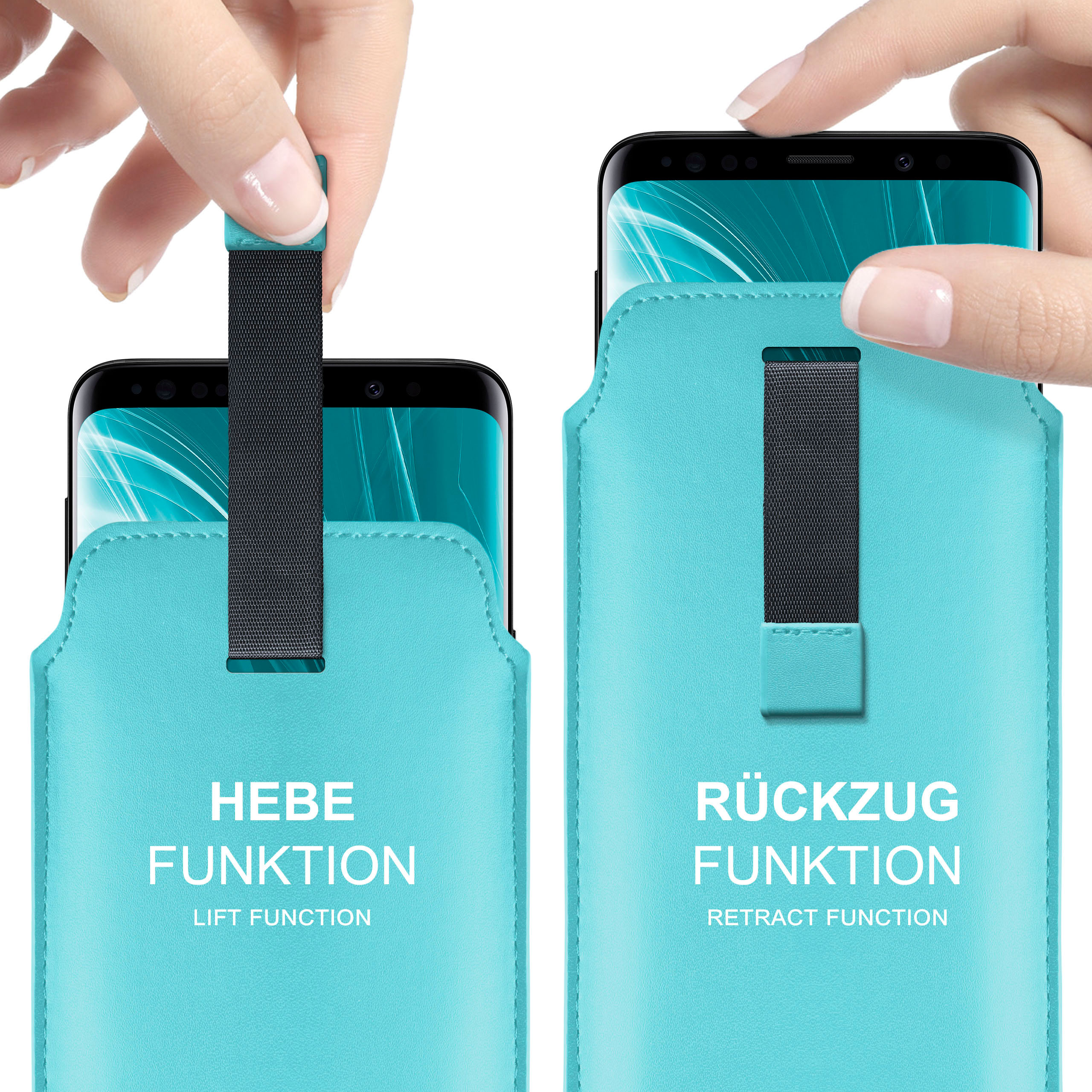 Full One, OnePlus, Case, MOEX Slide Aqua-Cyan Cover,