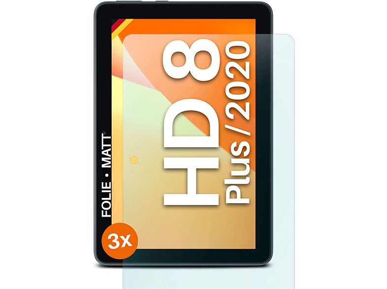 MOEX 3x Schutzfolie, matt Displayschutz(für Amazon Fire HD 8 (2020) / HD 8 Plus)