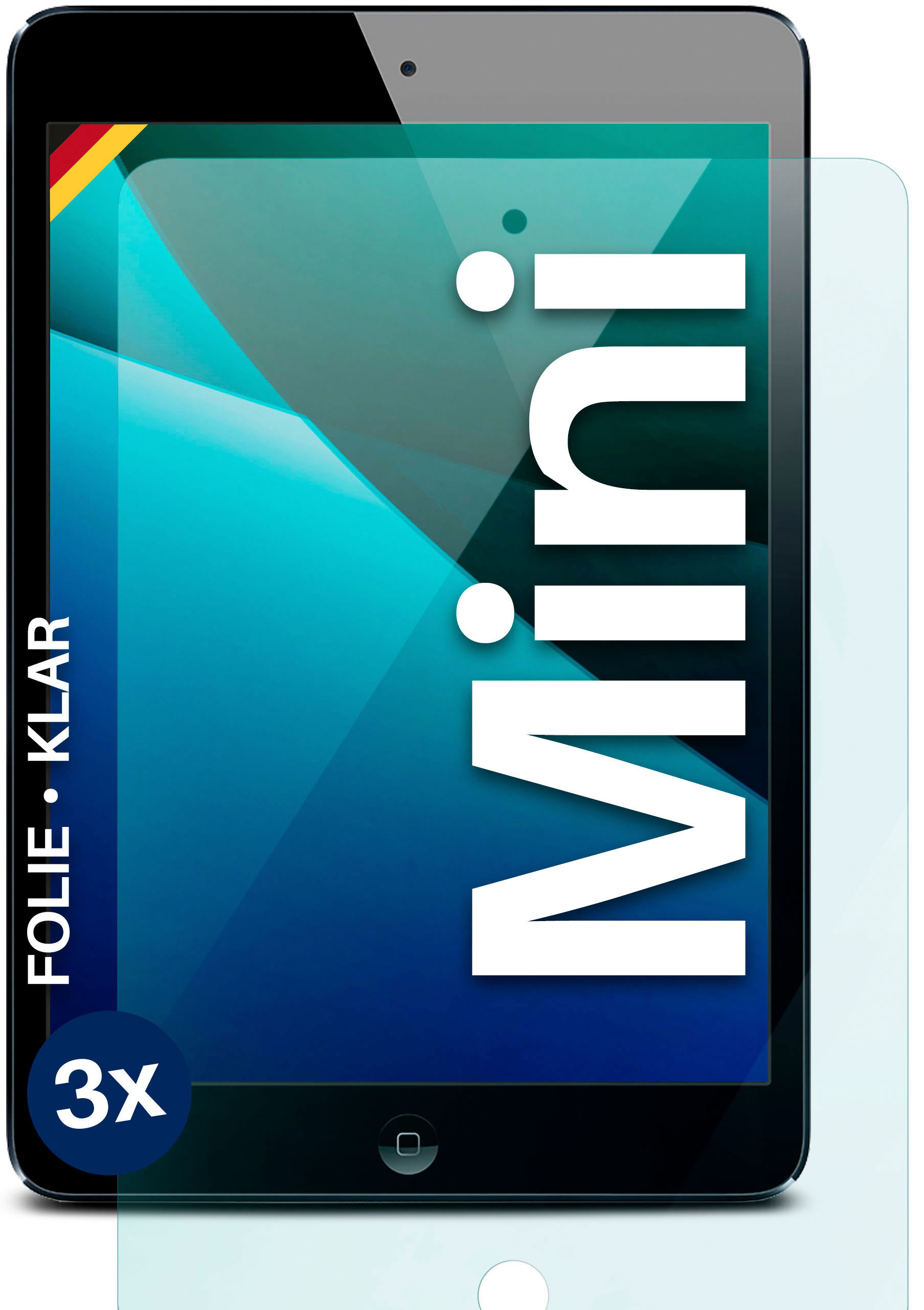 MOEX 3x Schutzfolie, klar 1/2/3)) mini Apple iPad Displayschutz(für (Gen