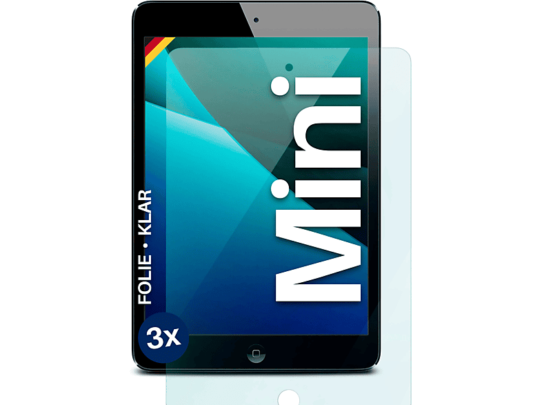 MOEX 3x Schutzfolie, (Gen. iPad mini Displayschutz(für Apple klar 1/2/3))