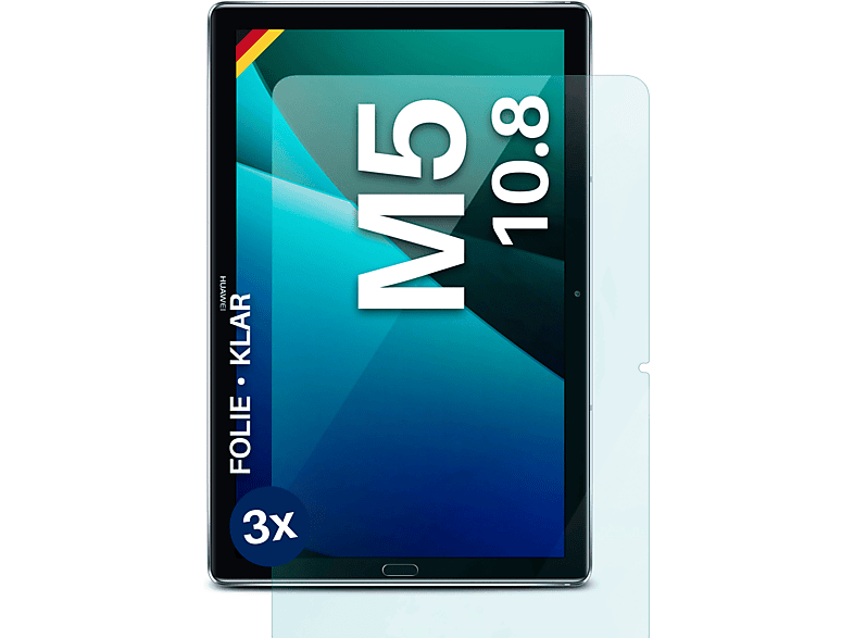 MOEX 3x Huawei Displayschutz(für Schutzfolie, M5/Pro (10.8)) klar MediaPad
