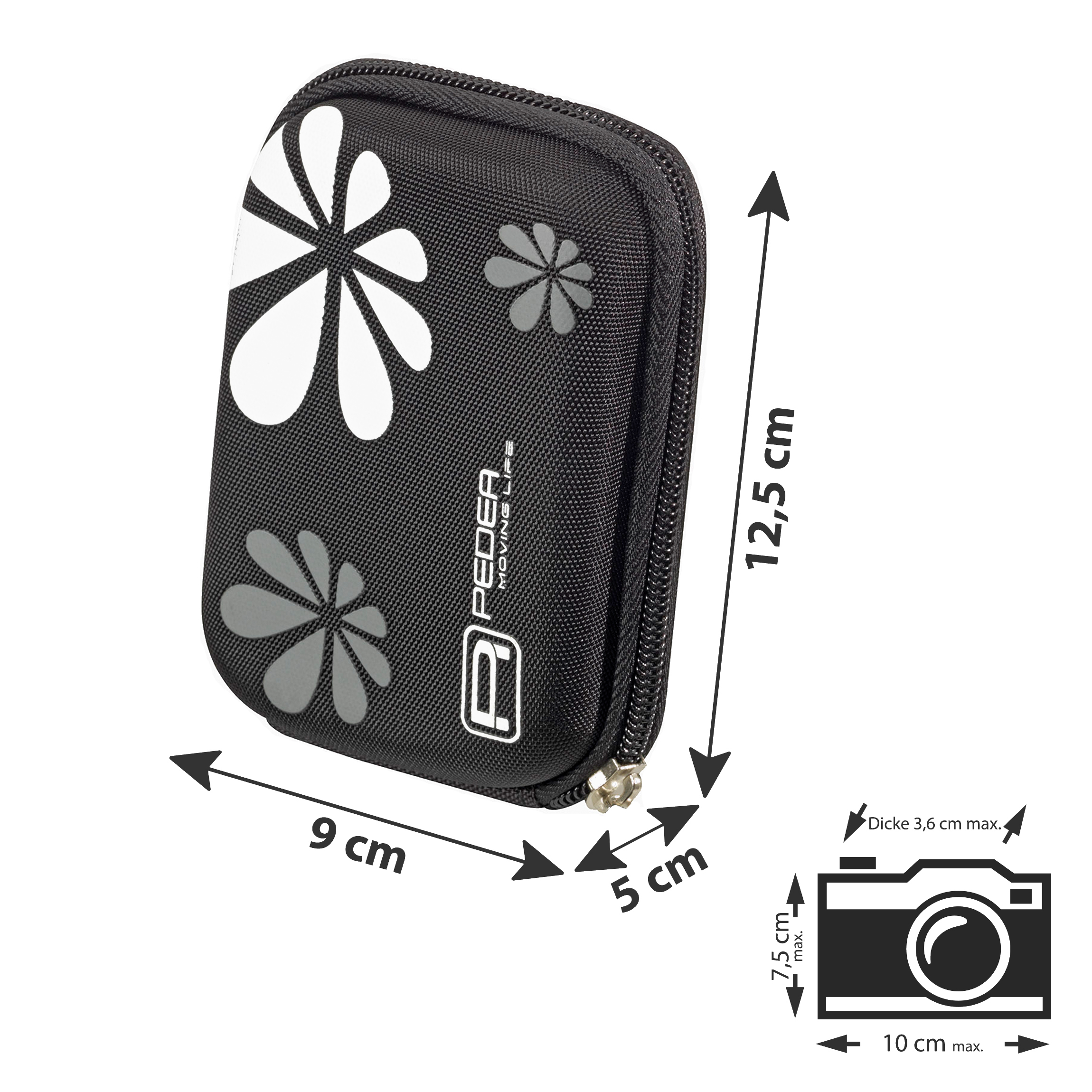 Displayschutzfolie Schwarz Kameratasche, mit PEDEA \