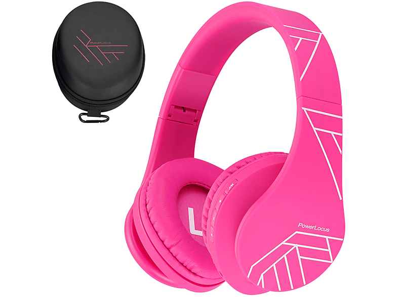 Kopfhörer P2 für Kinder, POWERLOCUS Over-ear Rosa Bluetooth
