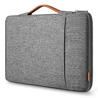 Funda portátil - INATECK 13" MacBook Air/Pro 2020 M1-2012, 14 MacBook Pro 2021, Surface Pro/ Surface Laptop/13.5 Surface Book, 14 ", poliéster, gris